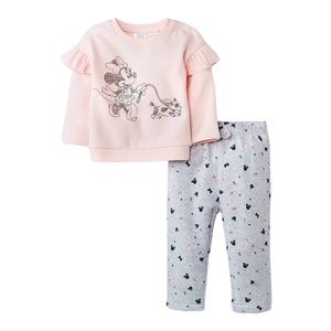 Minnie Mouse matching baby girl set